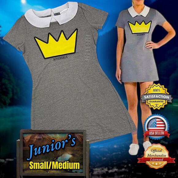 OFFICIAL Riverdale BETTY COOPER Cosplay Costume A-Line T-Shirt Dress JUNIORS S/M - Picture 1 of 13
